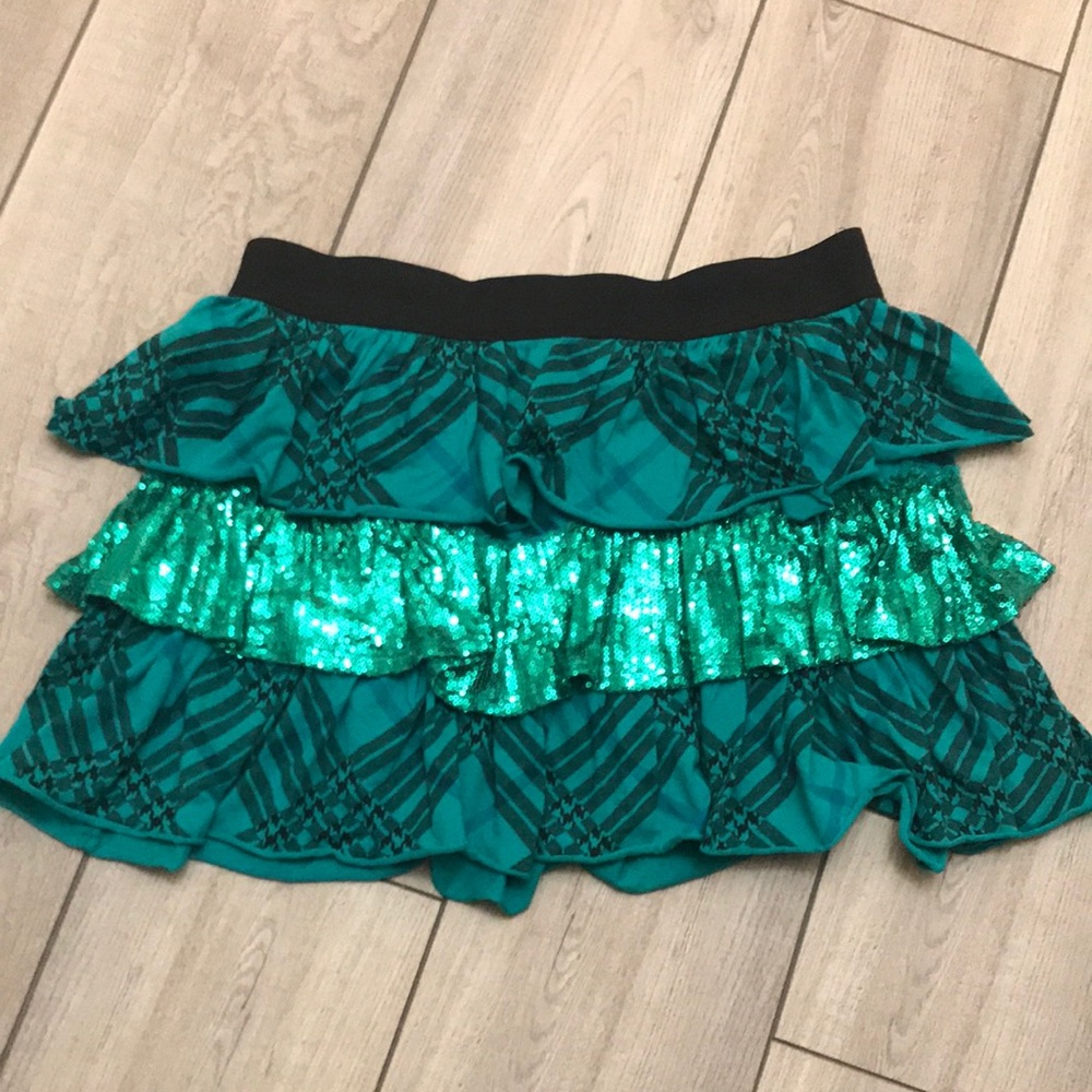 Skirt with three ruffles